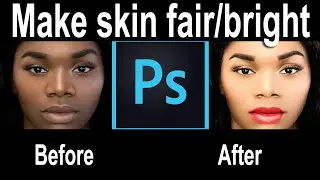 Make Skin Fair/Bright with New Trick in Photoshop||Dark Skin to Bright Skin