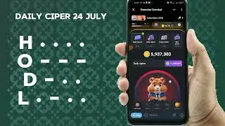 HAMSTER KOMBAT daily cipher 24 july | daily cipher hamster kombat today |hamster kombat cipher daily
