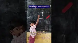 Connect 9 dots with 4 straight lines | Puzzle | Challenge | mind game | 