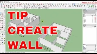 Tip to create wall fast in SketchUp | 