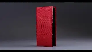 Вертикальное портмоне из кожи питона P0039R