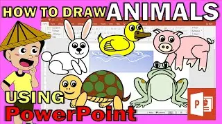 HOW TO MAKE ANIMAL CLIP ARTS USING SHAPES ONLY IN POWERPOINT | DRAW ANIMAL | ILLUSTRATE USING SHAPES