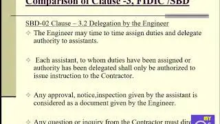 Comparision of FIDIC 2017 with SBD 02 - Clause 03 - Engineer / lesson 3