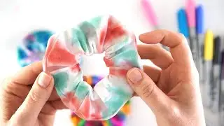 Tie Dye Technique Alternative- Sharpie Dyed Scrunchies