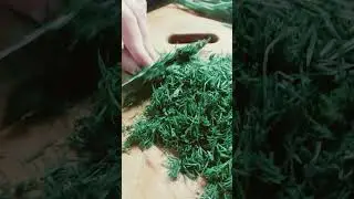 Как резать укроп 