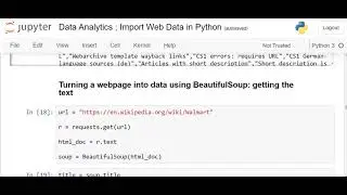 Data Analytics | Importing Web Data in Python