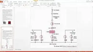 SLD of substation using draw.io online tool.