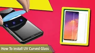 How To Installation UV Glass Carved Liquid full Glue Glass For Samsung Galaxy S10 Plus