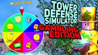 Spinning 100 Spin Tickets | Tower Defense Simulator: Gambling Edition