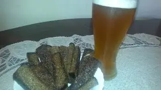 Чесночные сухарики к пиву.  Самая вкусная закуска к пиву