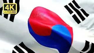 South Korea Flag Waving Animation - Korean Flag Motion 4K [FREE DOWNLOAD]
