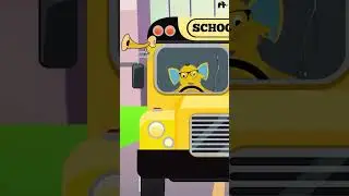 Wheels on the Bus go Round and Round #shorts #childrenrhymes #childrensongs