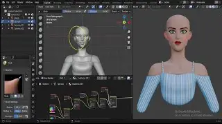Modeling Female Burst in Blender 4.0 #3d #3danimation
