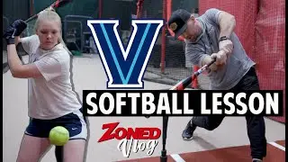 Villanova Softball Player Hitting Lesson (COACH STEVE NIKORAK)