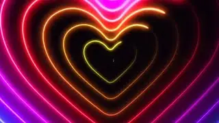 Neon Heart Shaped Loop Motion Background/Neon Heart Template Avee Player/Lighting/Lighting Border