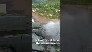 View of spillway of Karot hydropower project | water flow is high #dam #spillway #waterreservoir