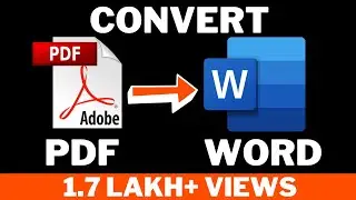 How to Convert pdf to word document ! Hindi