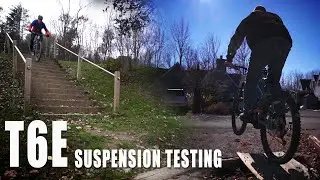 Polygon T6E - Quick Suspension Testing Drop, Hopping, & Stairs...