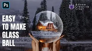 How To Create a Glass Sphere Floating In Photoshop | Adobe creative craft | #Photoshop #tutorial