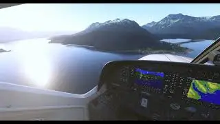 Cessna 208B  Beautiful VFR Landing on Gravel Strip