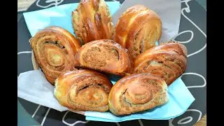 Булочки с ореховой начинкой//Сдобные булочки