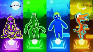 Rainbow Friends | Purple VS Green VS Blue VS Orange  | Tiles Hop EDM Rush
