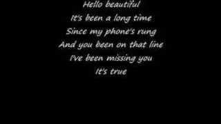 Hello Beautiful lyrics (on screen and off)