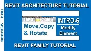 Autodesk Revit Tutorials ગુજરાતીમાં-Beginner Tutorial in Gujarati 6-Move, Copy and Rotate Commands