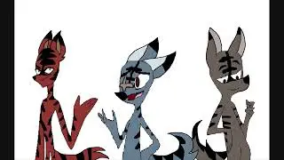 Akatora, Kurotora and Chutora (Ginga Nagareboshi Gin) as anthro dogs Vivziepop style