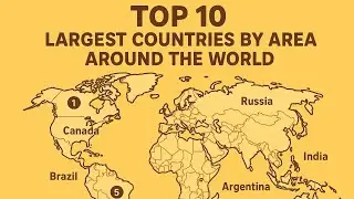 Top 10 largest countries by area around the world 🌍