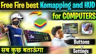 Best Keymapping OR HUD for free fire PC 🎯 | BluestackS 5 Easy Custom HUD For New Emulator Players