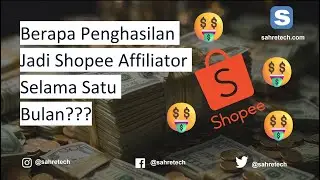 Spill Penghasilan Shopee Affiliate Pemula 🤑🤑. Kira-kira hasilnya lumayan atau biasa aja #viralvideos