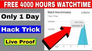 how to get 4000 hours watch time| watch time kaise badhaye trick