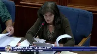 Committee on Rules Meeting - Senator Chris Barnett - September 12, 2024 10AM