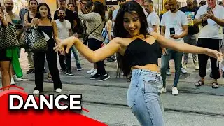 İstiklalda her kes bu kıza hayran kaldı, çok güzel dans ediyor 💃💃💃👠👗👠