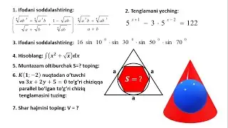 AL 2-kurs. Matematika fanidan YN imtihoni 28-bilet.