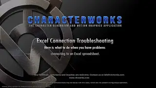 Excel Connection Troubleshooting / CharacterWorks : Broadcast Graphics