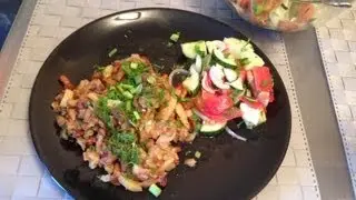 Лисички жареные с картошкой