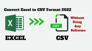 How to Convert Excel Files to CSV Format Without any Software 2022