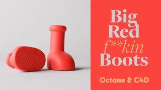 Cinema 4D Tutorial - Model & Texture Big Red Boots (Octane)