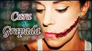 Maquillaje Halloween Cara grapada Makeup FX #14 | Silvia Quiros