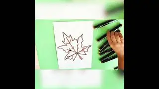 Рисуем КЛЕНОВЫЙ ЛИСТ | Drawing a MAPLE LEAF | #Shorts