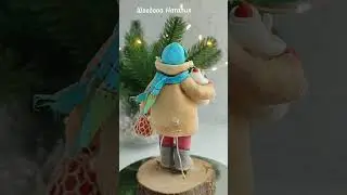 Скоро Новый год.Игрушки на ёлку из ваты.