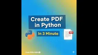 Create PDF in Python in 3 Minute | FPDF Tutorial for Beginners