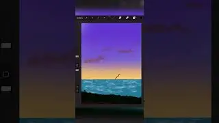 7 % Talent - Fun Art in Procreate - Sunset Beach x #shorts #viral