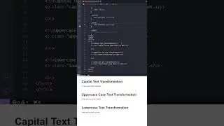 text transformation css property #shorts #coding #cssproperties #html #htmlcss #csstutorial #css