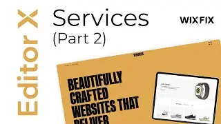 Perfect Service Page Design in Editor X | Wix Fix