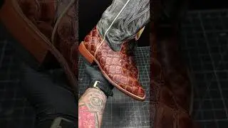 Satisfying Pirarucu Boot Restoration! #restoration #beforeandafter #shoeshine
