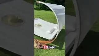 Садовый деревянный шезлонг гамак TERAMO