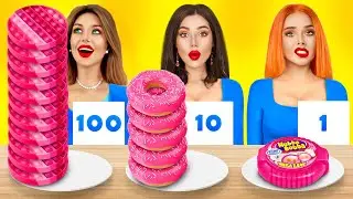 Thử Thách Đồ Ăn 100 Lớp | Cuộc Chiến  1 VS 100 Lớp Món Ngon Sô Cô La! Mukbang Bởi RATATA POWER